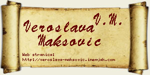 Veroslava Maksović vizit kartica